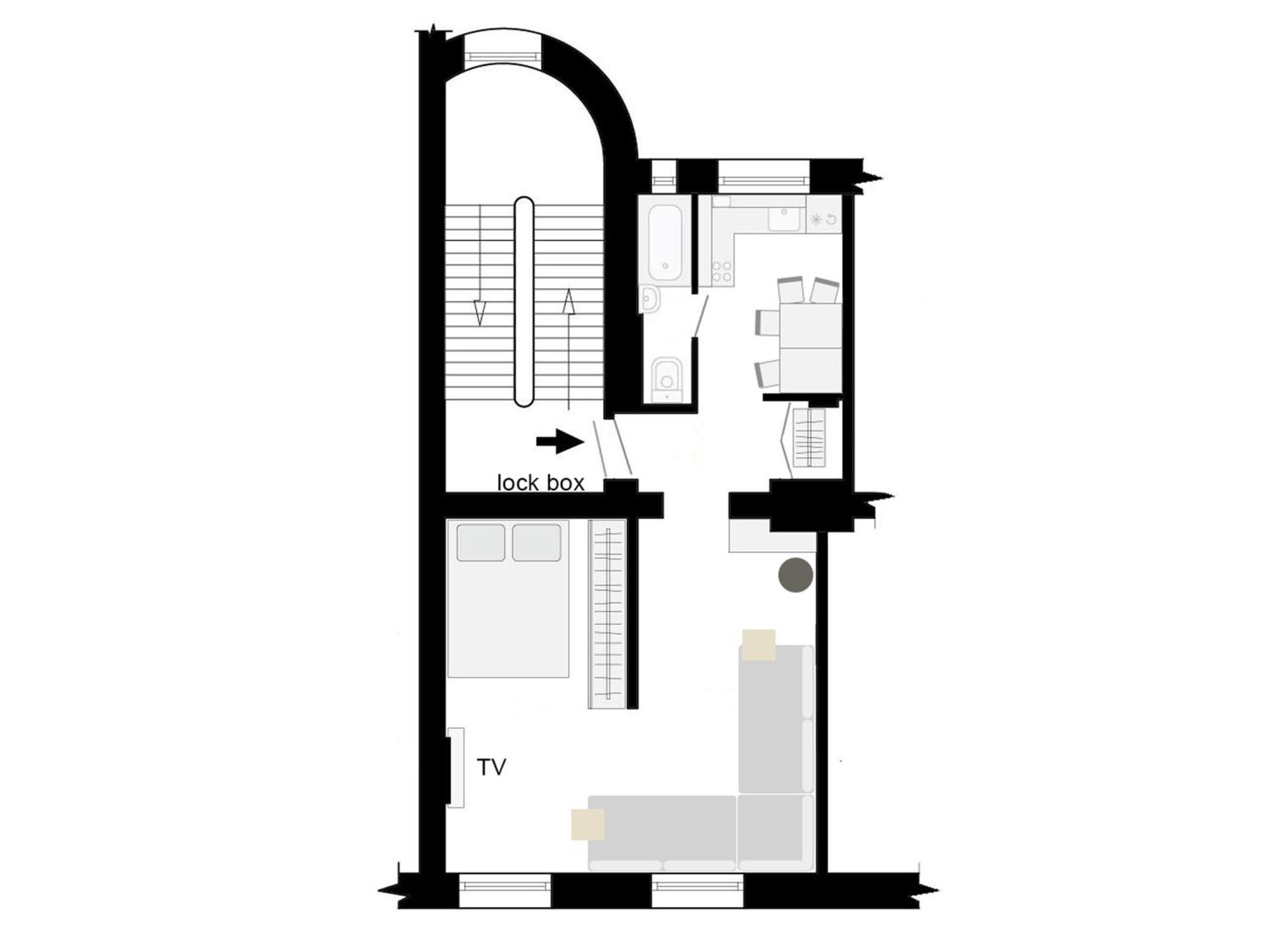 Huoneisto Midcentury Modern, Quiet, 40m With Bath